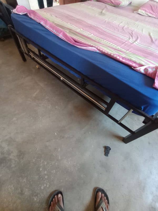 iron bed with mattress 1