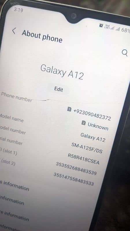 Samsung a12 4gb ram 64gb rom 3