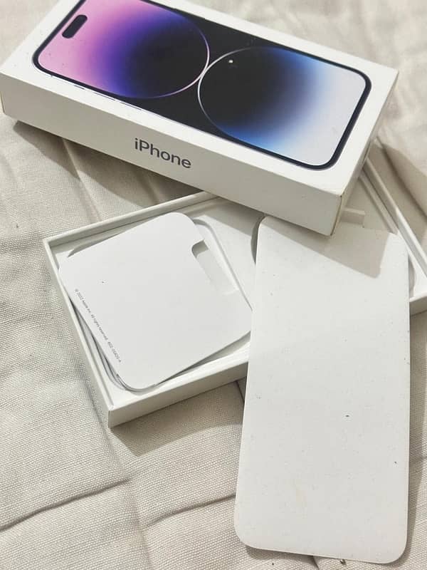 Iphone 14 pro max 128 gb Deep Purple 10/10 condition with Box, Cable 9