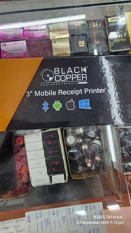 black copper Bluetooth thermal printer 3inch 1