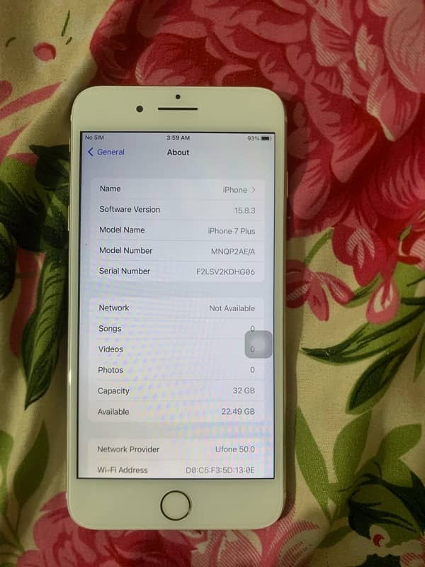 iPhone 7plus pta approved 32Gb battery health 100  home button notwork 2