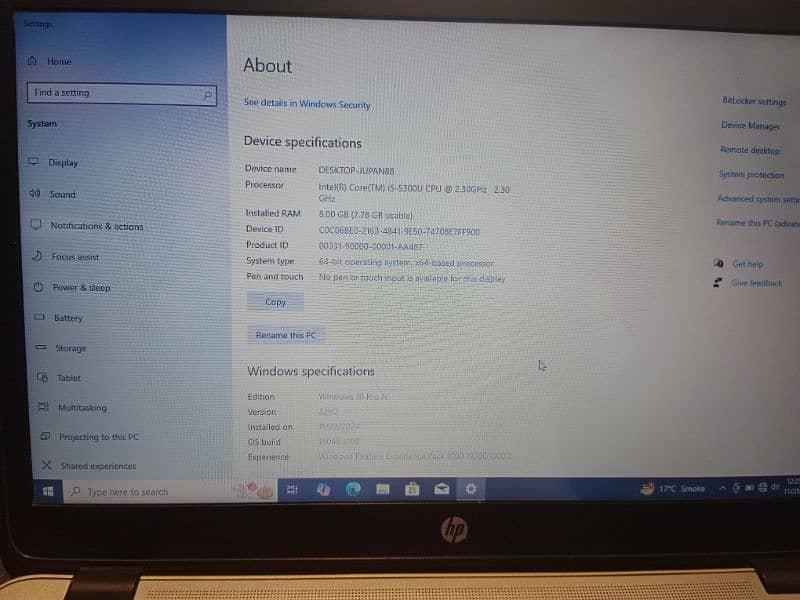 HP Laptop For Sale Location Dha Phase 6 Block-C Lahore 7