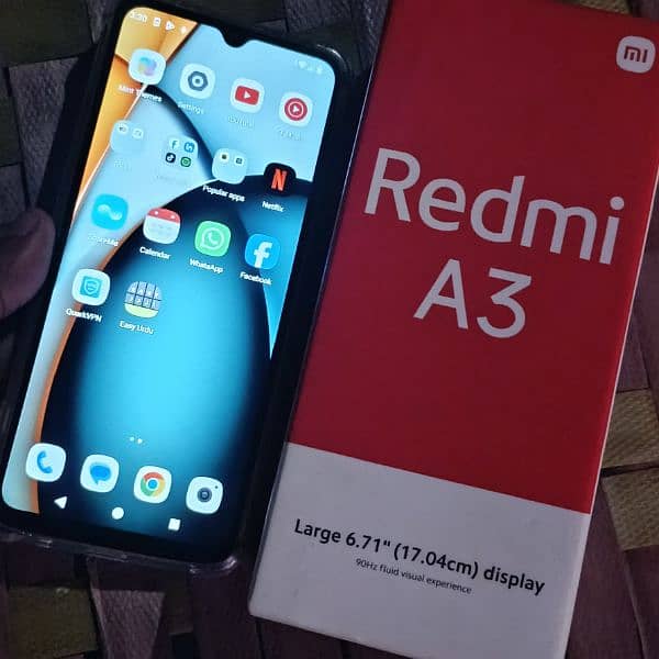 Redmi A3 4/128 full warranty condition 10 by 10 1