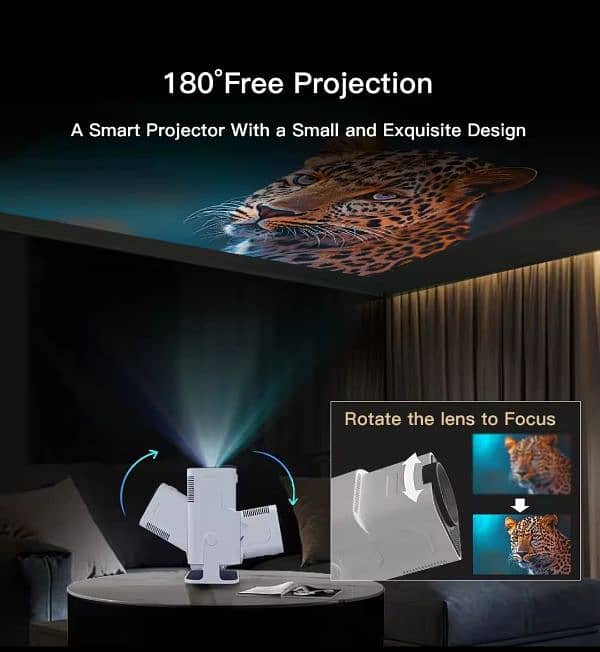 HY321 4K Android 11 Projector Native 1080P 400ANSI Dual WiFi6 BT5.0 5