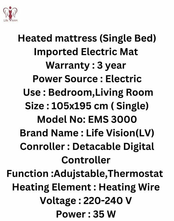 Electric Blanket For Single bed and Double bed warmer pad for winters 4