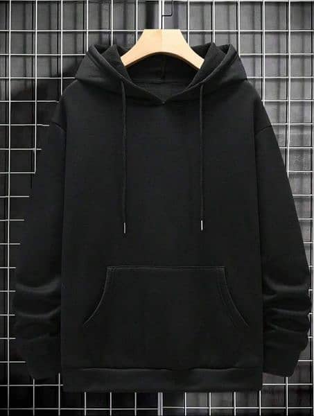 1 pcs Men's fleece Plain Hoodie 0