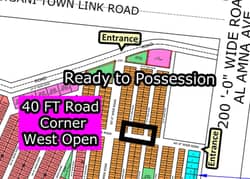 L - 3580 (40 FT Road + West Open + Corner) North Town Residency Phase - 01