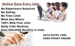 Online Home based data typing jobs available for female and male