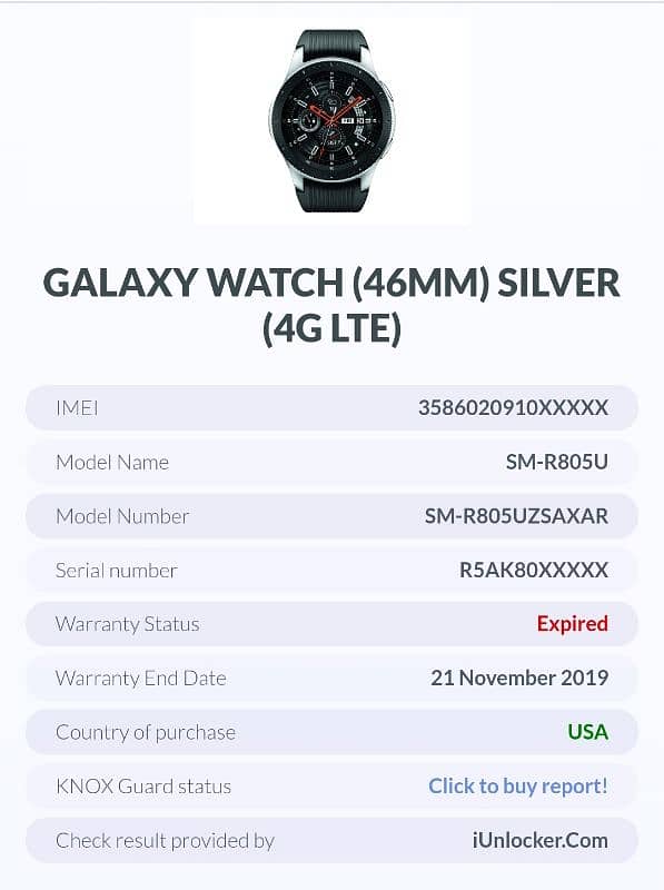 Samsung Galaxy Watch (46mm) Silver (4G LTE) 1