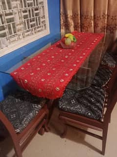 wood glass dining table