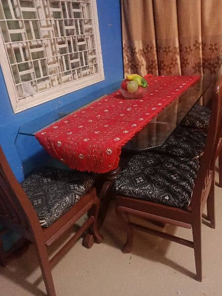 wood glass dining table 1