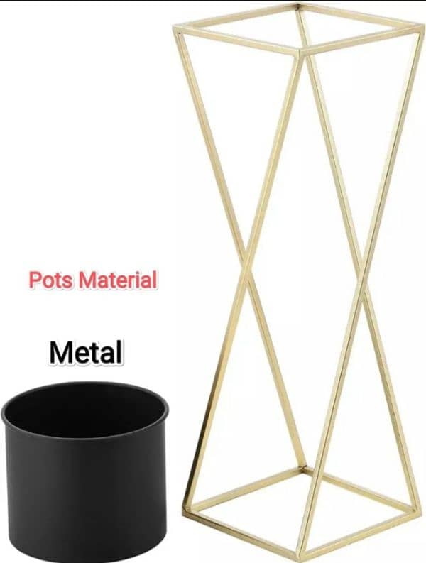 Planters Planters Pot Flower Stand 2 Metal Plant Flower Floor Stand 3