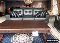 6 seater sofa in  leather only in 250000