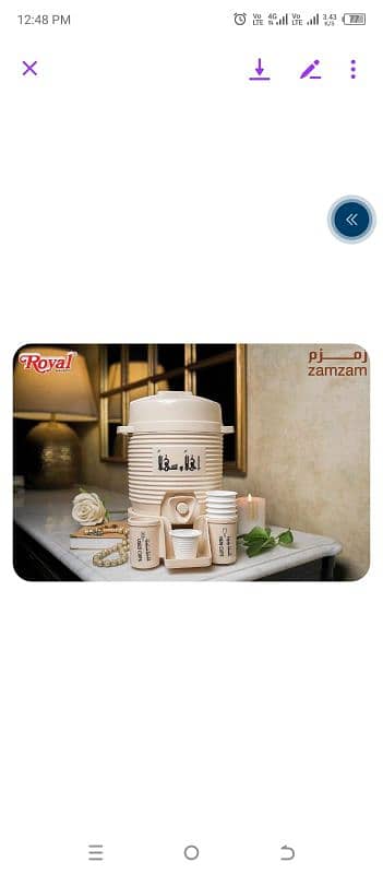 zamzam water cooler,zamzam cooler with 6resusable cup 0