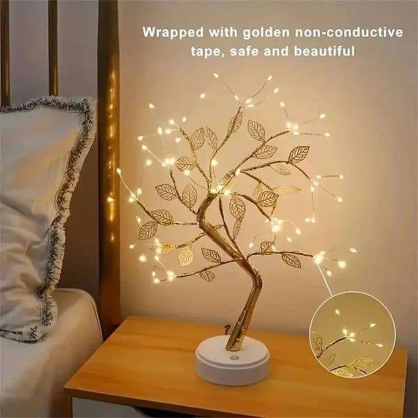 Tree Led Light Usb Table Lamp Adjustable Touch Switch 3