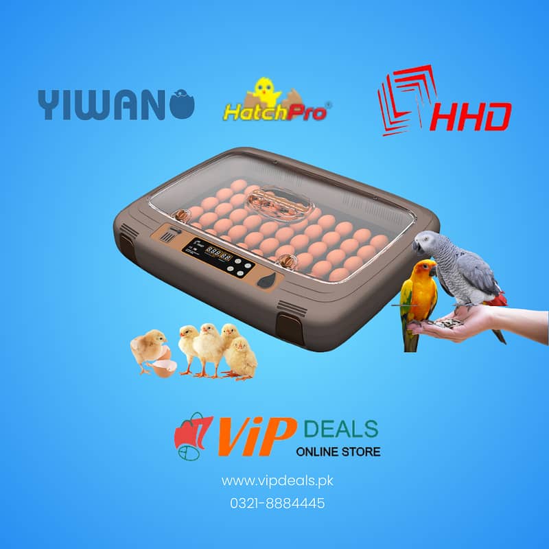 HHD 65 Eggs Fully Automatic AC+DC Incubator Wholesale Rate 0