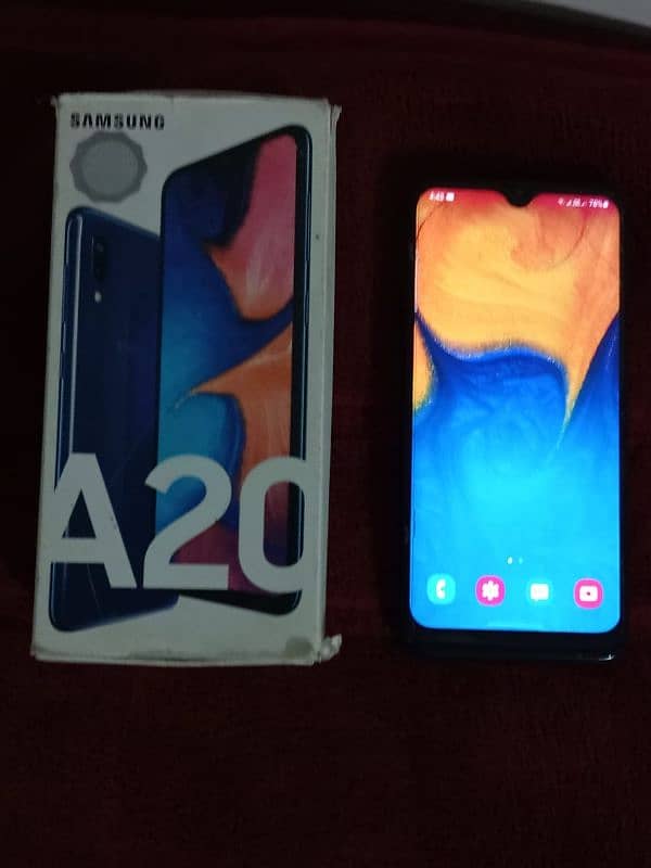 Samsung galaxy A20 mobile box 10by10 all ok no fault whatap03408735560 1