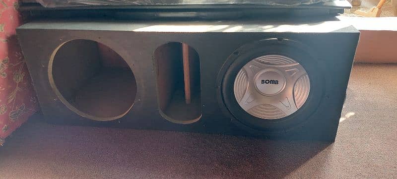 heavy sound woofer with double petty and amplifier 2