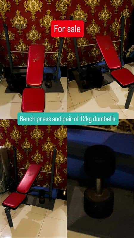 dumbbells and bench press 0