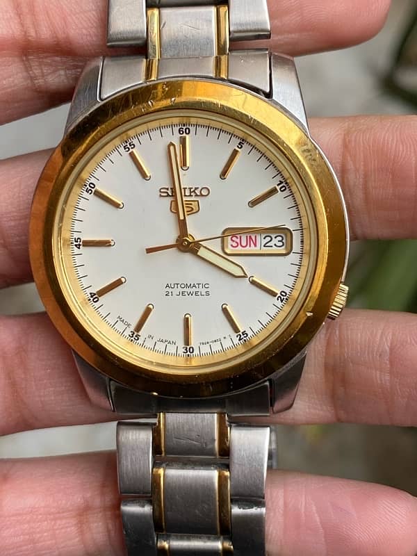 Seiko 5 two tone japan original 2