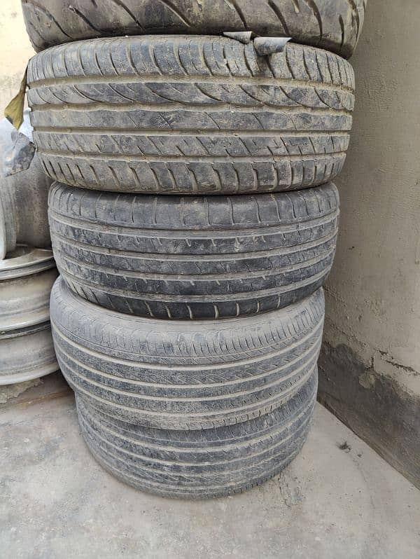 tire 215/55/16 mix brands used good condition 0