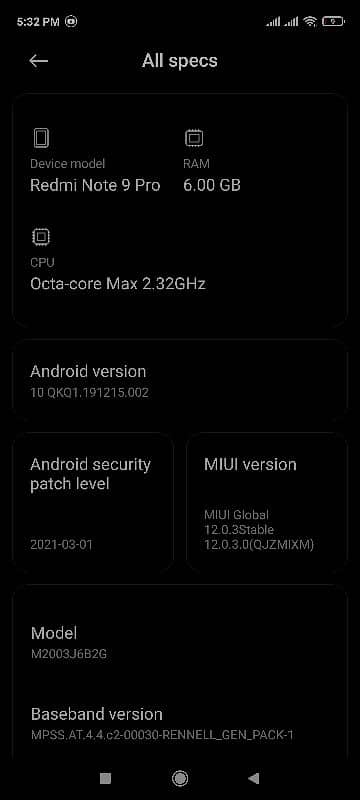 redmi note 9 pro complete Saman all okay set hai 0