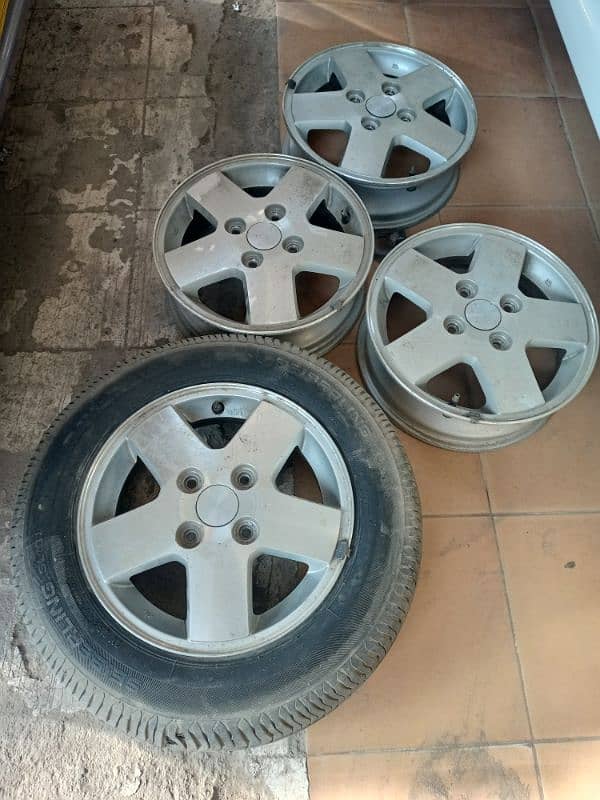 NEW ALLOY RIMS SIZE 13 EVERY & HIJET ORIGINAL JAPAN 4