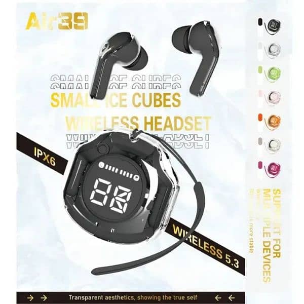 Air buds Transparent Air39 Airpods Bluetooth Earphones Wireless 1