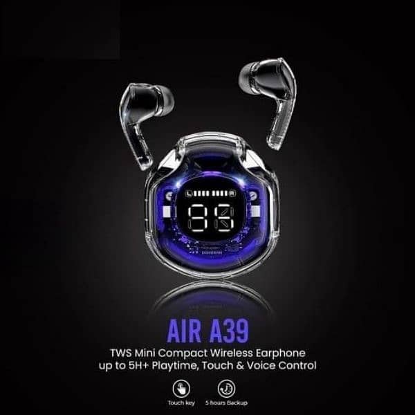 Air buds Transparent Air39 Airpods Bluetooth Earphones Wireless 2