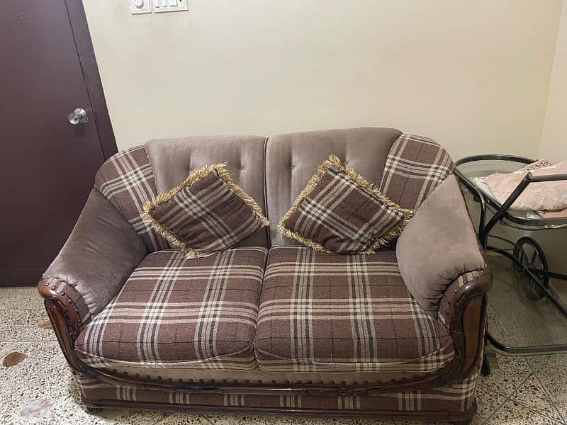 Wooden 7 Seater Sofa Set 1