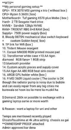 selling my personal gaming PC