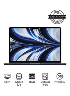 Apple MacBook Air 13" MLY33 M2 Chip 8GB 256GB Midnight