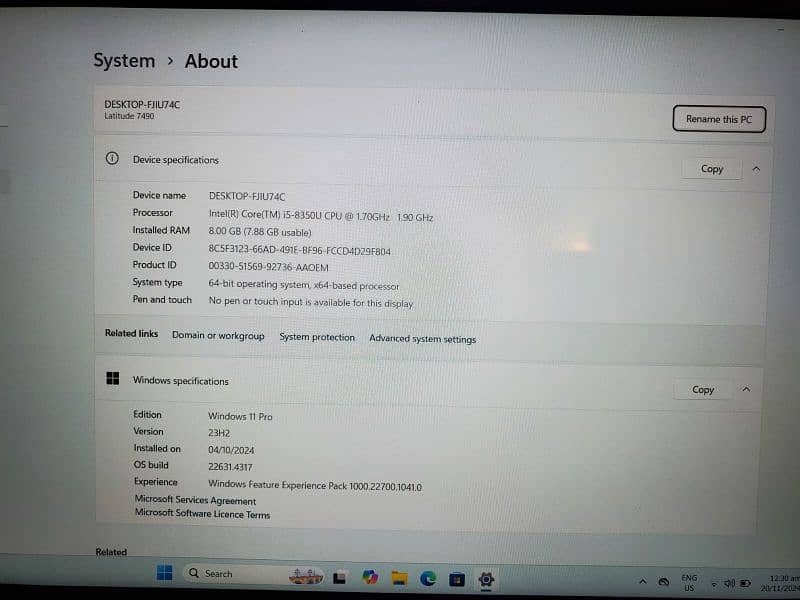 Dell latitude 7490 - Corei5, 8th Generation in Excellent Condition 4