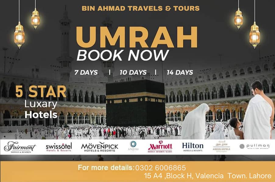 Limited time offer for 15 Days Ummrah Package only Rs 190,000 6