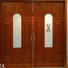 Ash wood double door