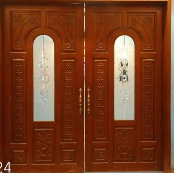 Ash wood double door 0