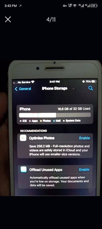 I phone 7 plus used 32 GB bypass 6