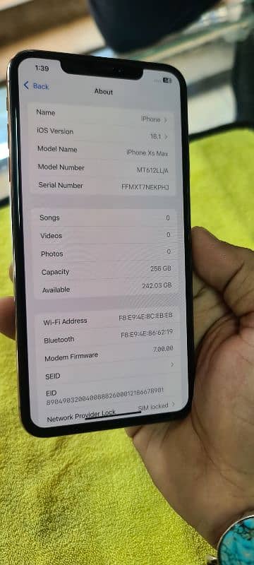 i phone xs max 256gb 0