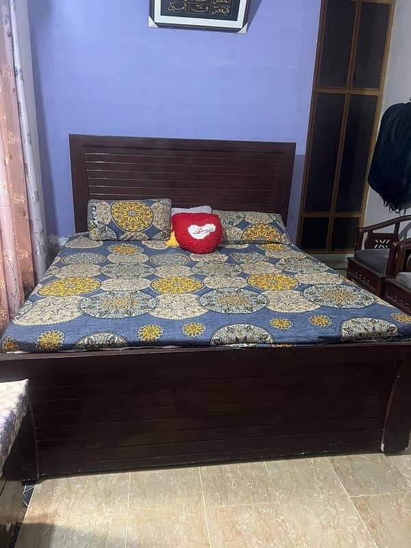 Bed set With side tables and dressing for sale in 30k 1