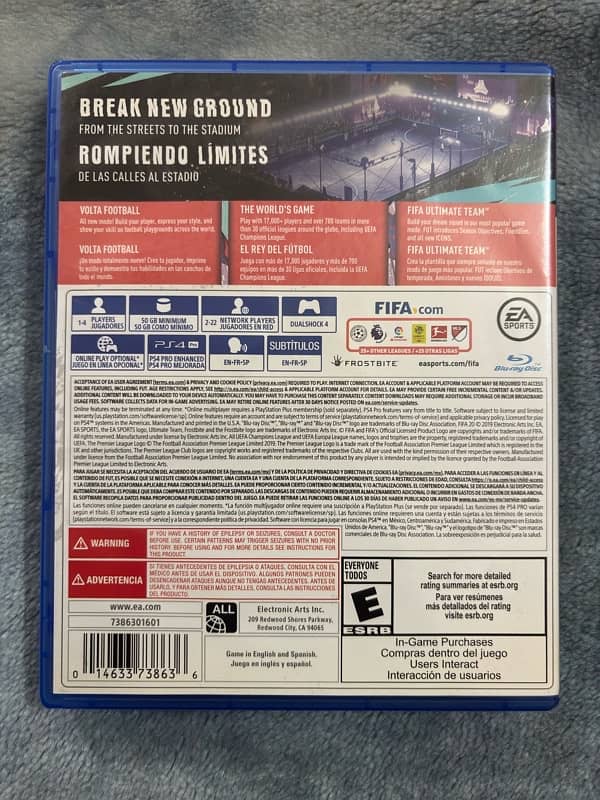 Fifa 20 ps4 game USA BOUGHT just like new 1