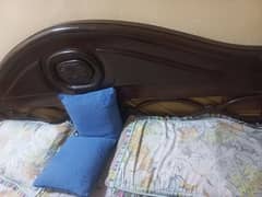 urgent for sale king size bed with mattress and two side tables