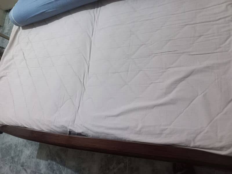 urgent for sale king size bed with mattress and two side tables 1