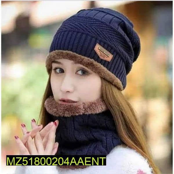 woolen cap with neck warmer 3