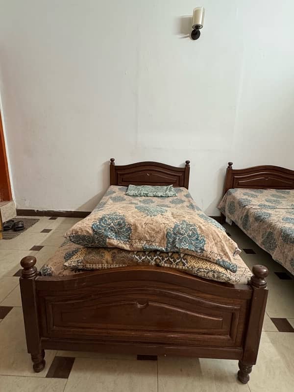 2 single wooden bed 6