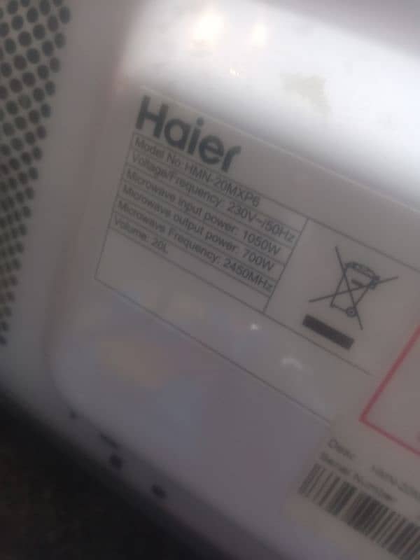 Haier Microwave, Capacity: 20L, Scratchless, No Repaired! 3