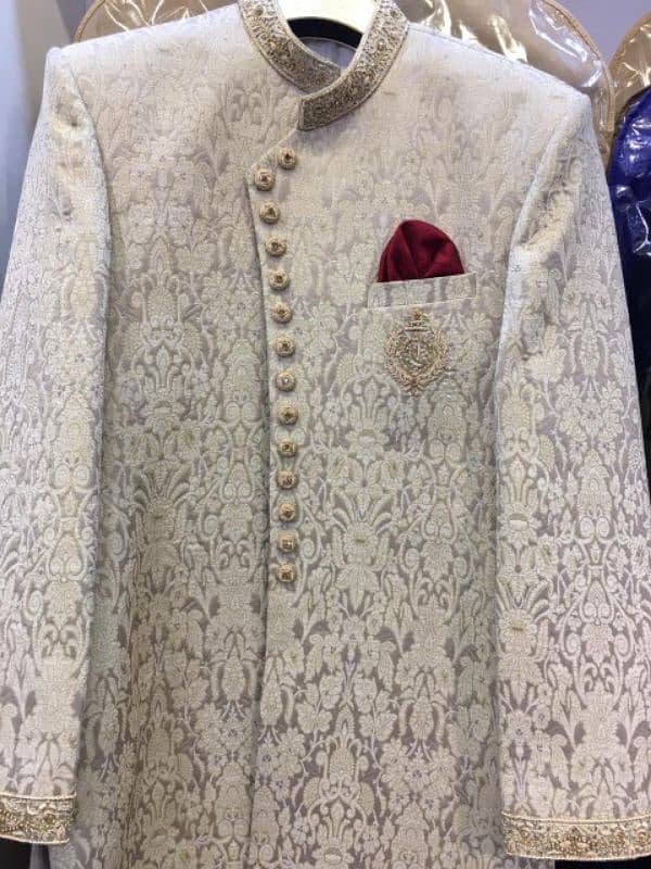 sherwani with turban&matching loafers new condition 0