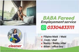 Maids / House Maids / Chef / House Cook / Baby Sitter maid available