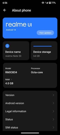 Realme Note 50 4/64