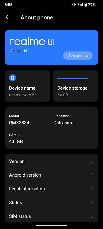 Realme Note 50 4/64 0