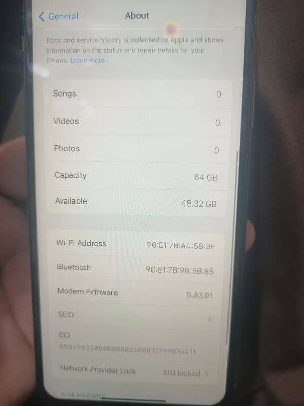 iphone xs max 64 GB jv 7